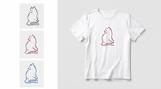 RUAH generated mockup - Cat Exclamation Symbol White T-Shirt