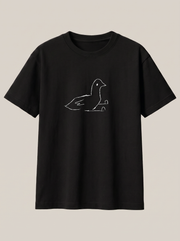 Duck Line Symbol Black T-Shirt - Classic Black variant product mockup
