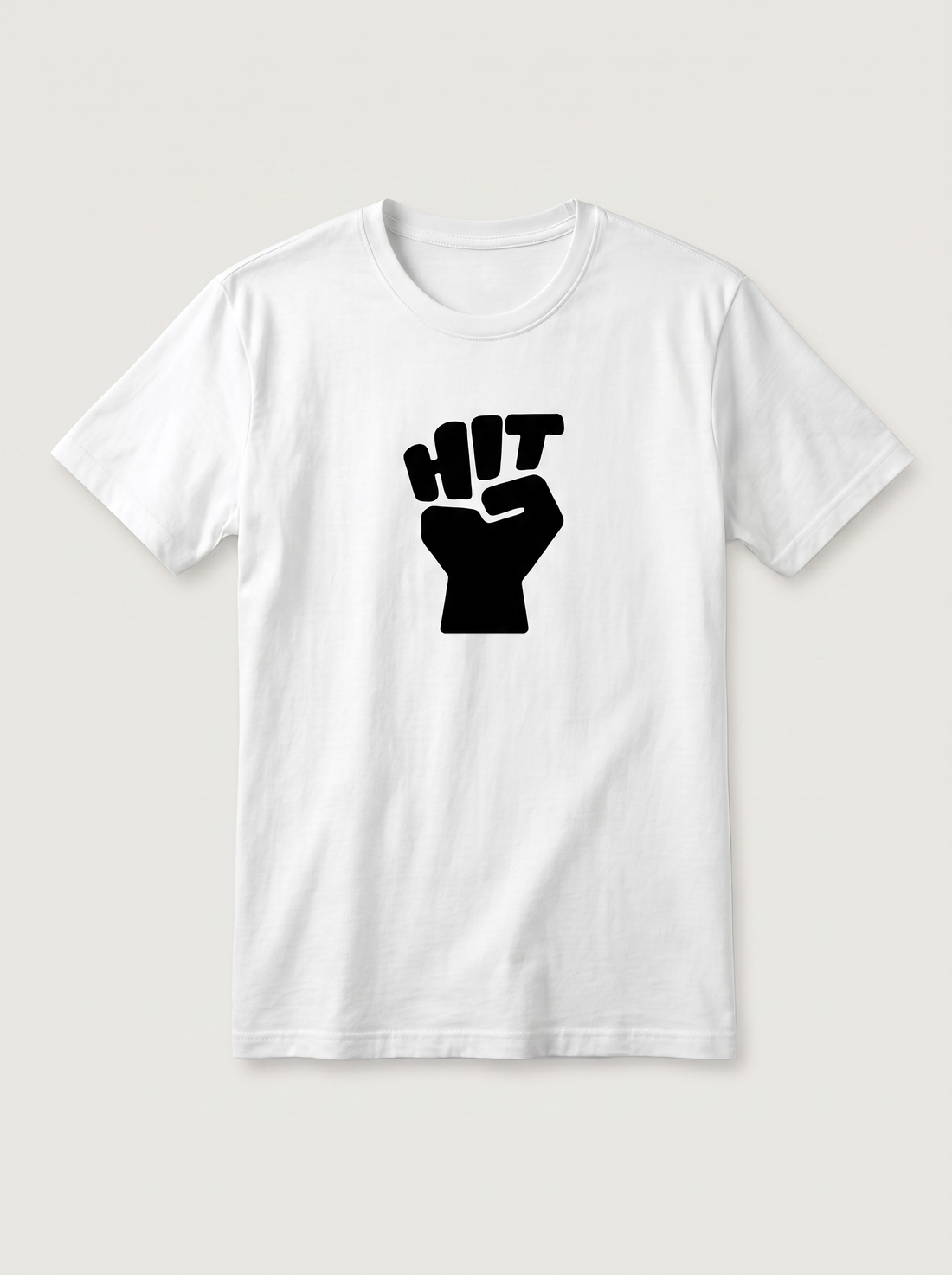 Hit Fist Graphic White T-Shirt - Classic Black variant product mockup