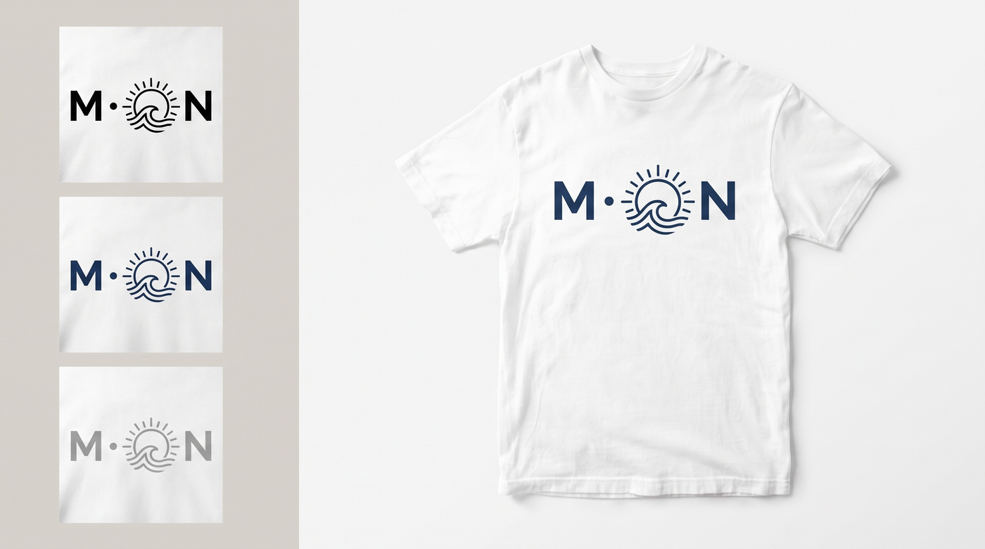 RUAH generated mockup - Moon Minimal Symbol White T-Shirt