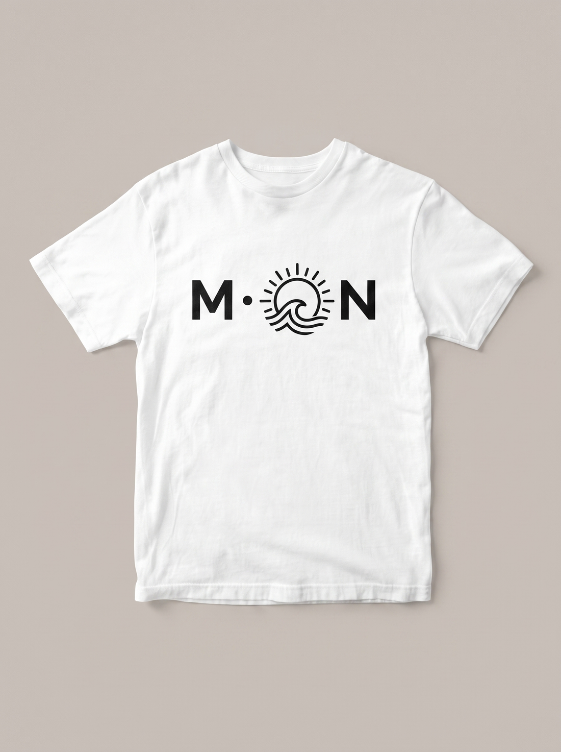 Moon Minimal Symbol White T-Shirt - Classic Black variant product mockup