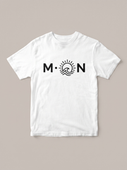 Moon Minimal Symbol White T-Shirt - Classic Black variant product mockup