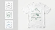 RUAH generated mockup - Mountain Forest Wave Nature White T-Shirt