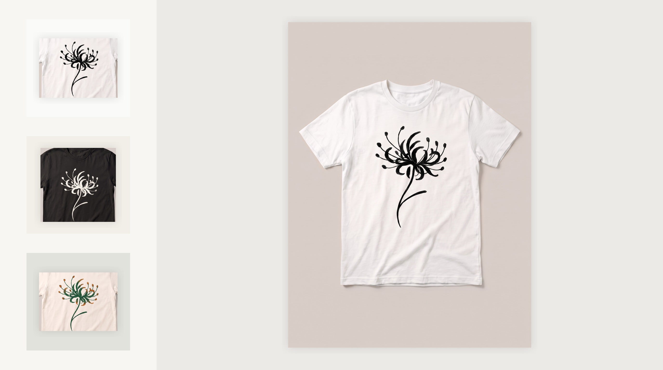 Red Spider Lily Nature White T-Shirt voting shirt